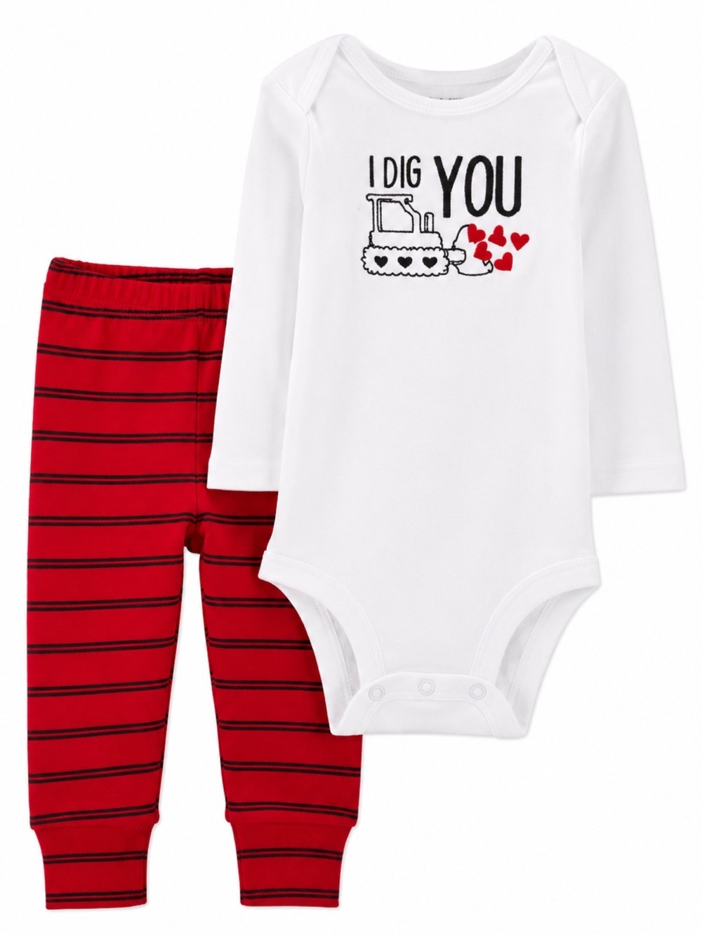 CARTER’S BABY “I DIG YOU” 2 PC SET- RED VARIOUS SIZES (NEW WITH TAGS) A12